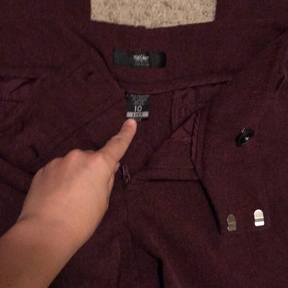 Wide leg maroon dress pants - Picture 4 of 4